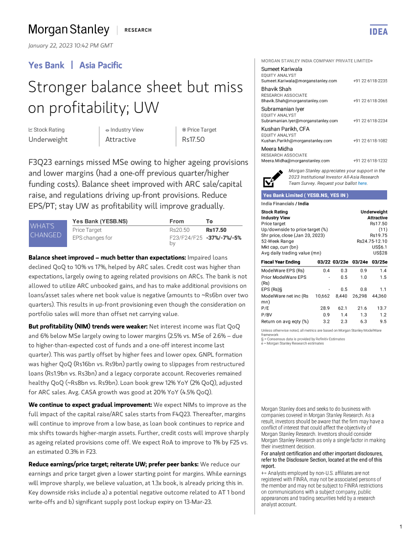 Morgan Stanley-Yes Bank Stronger balance sheet but miss on profitability; .Morgan Stanley-Yes Bank Stronger balance sheet but miss on profitability; ._1.png